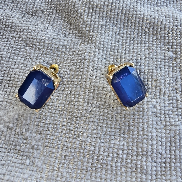 Jewelry - Elegant Blue and Gold Earrings